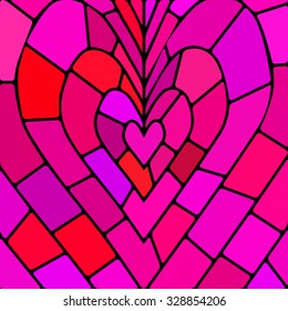 abstract vector stained-glass mosaic background