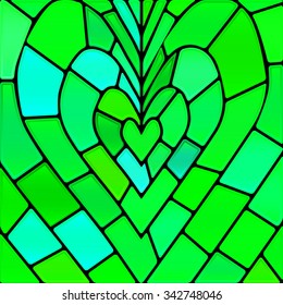 abstract vector stained-glass mosaic background