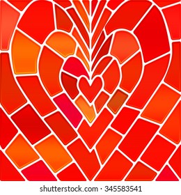 abstract vector stained-glass mosaic background