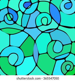 abstract vector stained-glass mosaic background