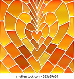 abstract vector stained-glass mosaic background
