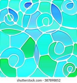 abstract vector stained-glass mosaic background