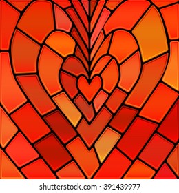 abstract vector stained-glass mosaic background