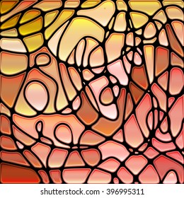 abstract vector stained-glass mosaic background