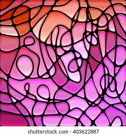 abstract vector stained-glass mosaic background