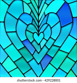 abstract vector stained-glass mosaic background