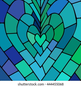 abstract vector stained-glass mosaic background