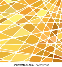 abstract vector stained-glass mosaic background - orange and yellow