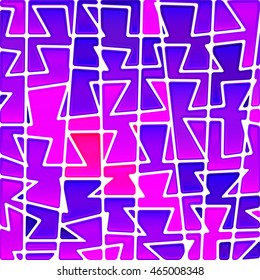 abstract vector stained-glass mosaic background - purple and violet