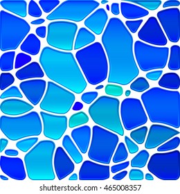 abstract vector stained-glass mosaic background - blue circles