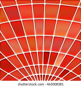 abstract vector stained-glass mosaic background - red and orange