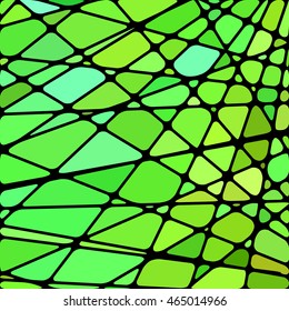 abstract vector stained-glass mosaic background - green and yellow