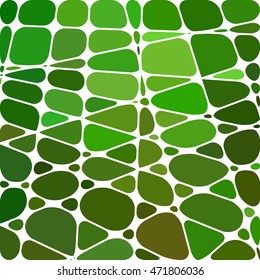 abstract vector stained-glass mosaic background - green and brown