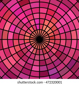 abstract vector stained-glass mosaic background - purple and red