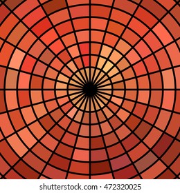 abstract vector stained-glass mosaic background - red and pink