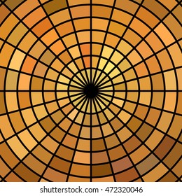 abstract vector stained-glass mosaic background - orange and beige
