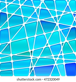 abstract vector stained-glass mosaic background - light blue