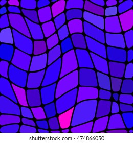 abstract vector stained-glass mosaic background - purple and violet