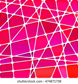 abstract vector stained-glass mosaic background - red and purple
