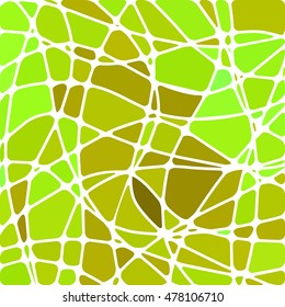 abstract vector stained-glass mosaic background - green and brown