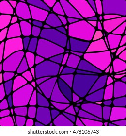 abstract vector stained-glass mosaic background - purple and violet