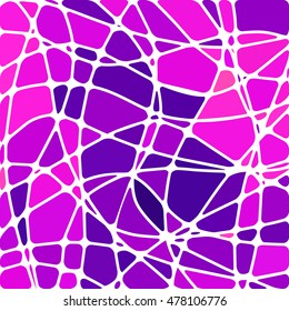 abstract vector stained-glass mosaic background - purple and violet