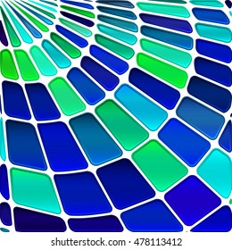 abstract vector stained-glass mosaic background - blue and green