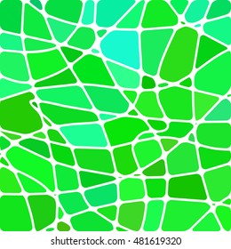 abstract vector stained-glass mosaic background - green and blue
