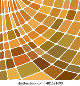 abstract vector stained-glass mosaic background - orange and brown