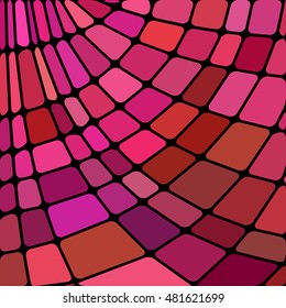 abstract vector stained-glass mosaic background - purple and red