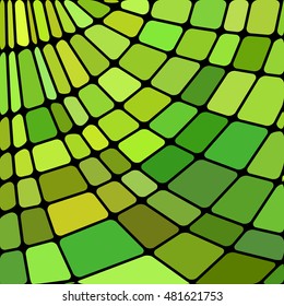 abstract vector stained-glass mosaic background - green and yellow