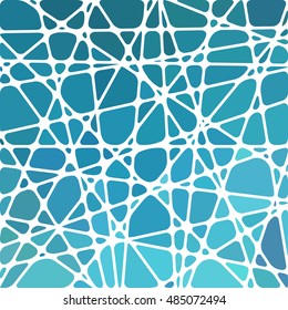 abstract vector stained-glass mosaic background - light and dark blue