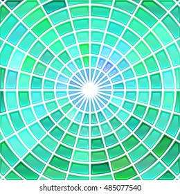 abstract vector stained-glass mosaic background - blue and green