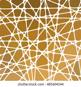 abstract vector stained-glass mosaic background - beige and brown