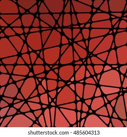 abstract vector stained-glass mosaic background - red and pink