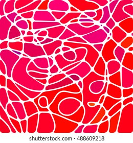 abstract vector stained-glass mosaic background - red and purple