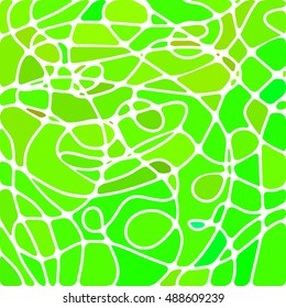 abstract vector stained-glass mosaic background - green and yellow