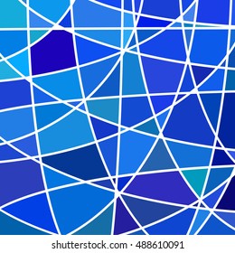abstract vector stained-glass mosaic background - blue and violet