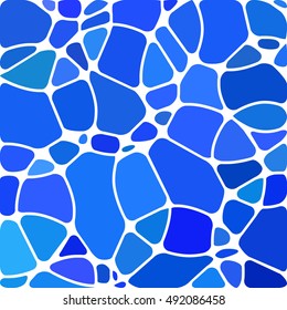 abstract vector stained-glass mosaic background - blue circles