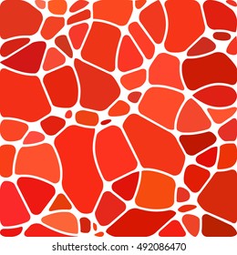 abstract vector stained-glass mosaic background - red circles
