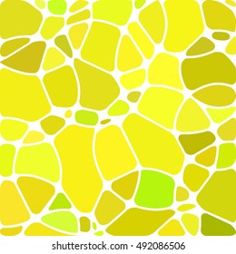 abstract vector stained-glass mosaic background - yellow circles
