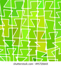 abstract vector stained-glass mosaic background - green and yellow