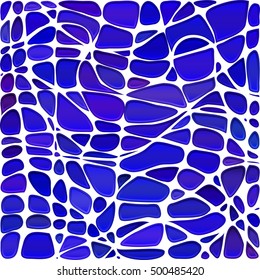 abstract vector stained-glass mosaic background - blue and violet