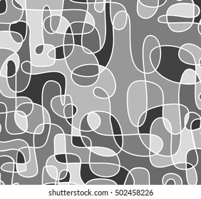 abstract vector stained-glass mosaic background  in white and gray colors.