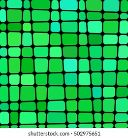 abstract vector stained-glass mosaic background - green and blue