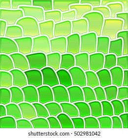 abstract vector stained-glass mosaic background - green and yellow