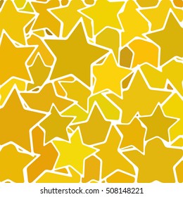 abstract vector stained-glass mosaic background - yellow stars