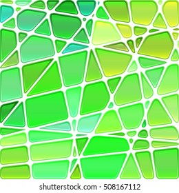 abstract vector stained-glass mosaic background - green and yellow