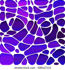 abstract vector stained-glass mosaic background - purple and violet
