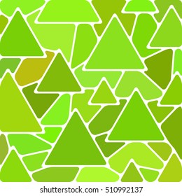 abstract vector stained-glass mosaic background - green triangles